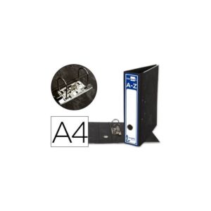 Archivador de palanca Liderpapel classic blue 2 anillas 75 Mm DIN A4 Color negro Carton entrecolado